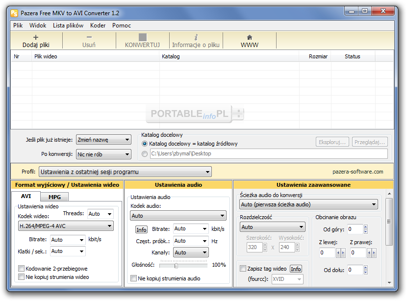 Pazera_Free_MKV_to_AVI_Converter_1.png